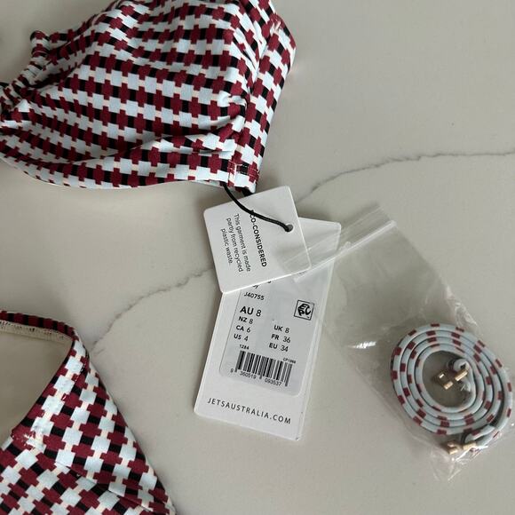 Jets Zarla Geo High Waist Boyleg and  Bandeau set  US 4 New - Picture 5 of 8